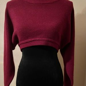 Gorgeously rich burgundy crop top